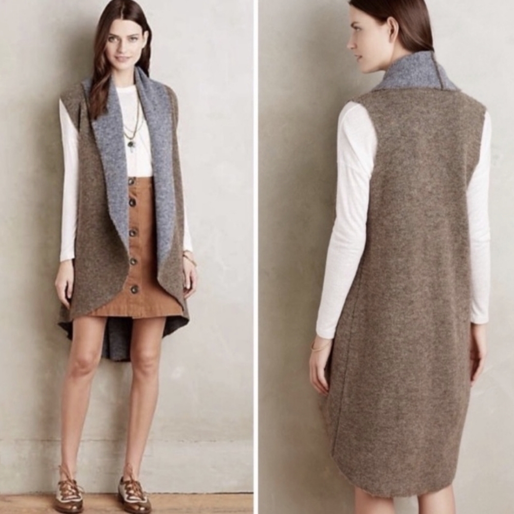 Moth Wool Shawl Cardigan Vest XS- Anthropologie